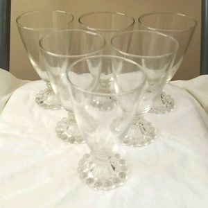 6 BOOPIE Anchor Hocking GLasses Water Wine 5.5" tall MCM Modern Retro